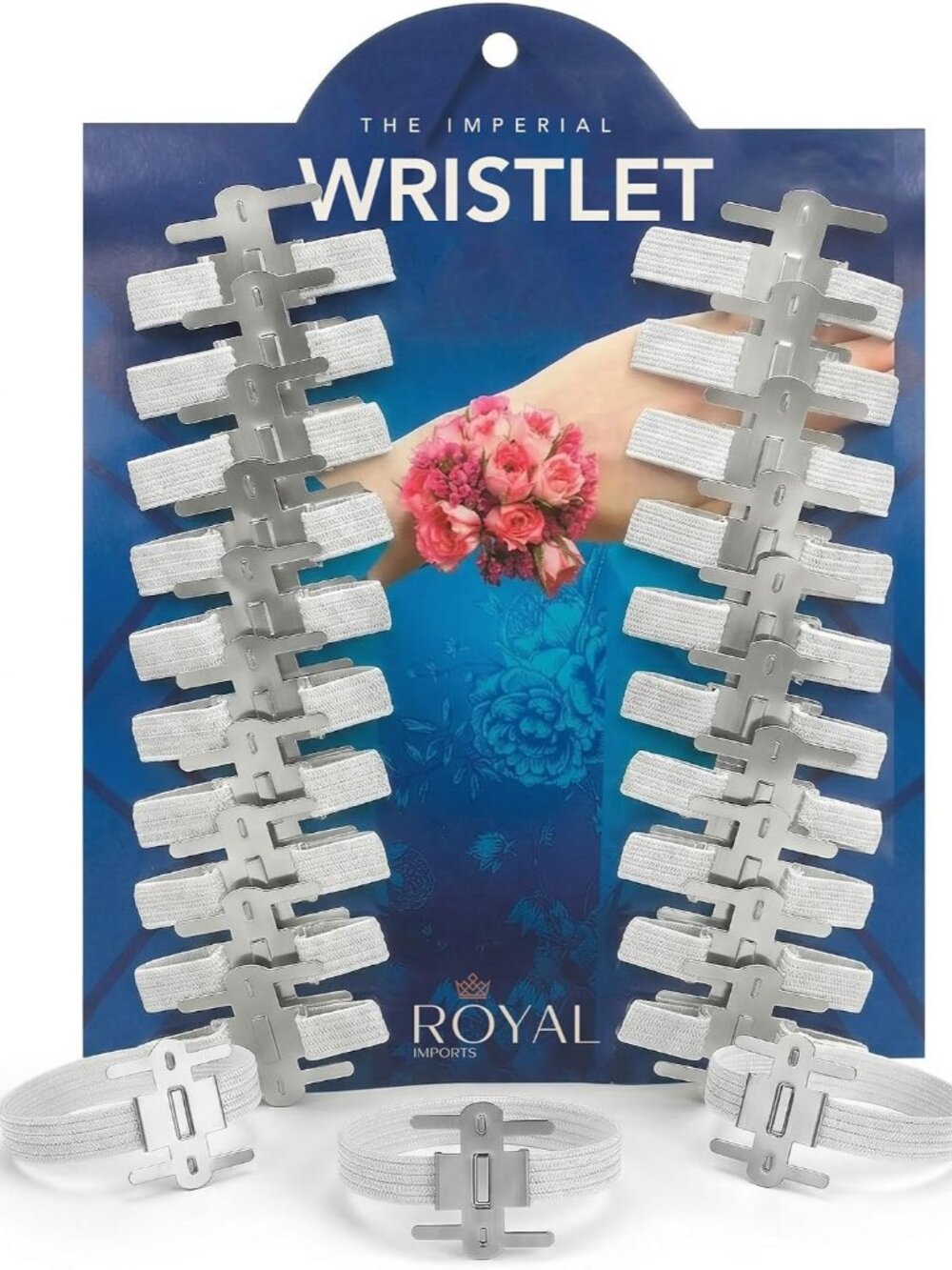 Corsage Wristlet Band, Wrist Corsage Bands – Silver 20pk
